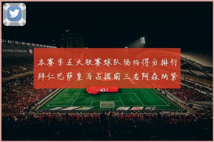 本赛季五大联赛球队场均得分排行拜仁巴萨皇马占据前三名阿森纳紧随其后位列第五
